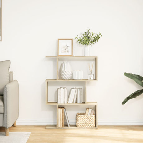 Vidaxl kamerscherm boekenkast 3-laags 70x24x97 cm hout sonoma eiken