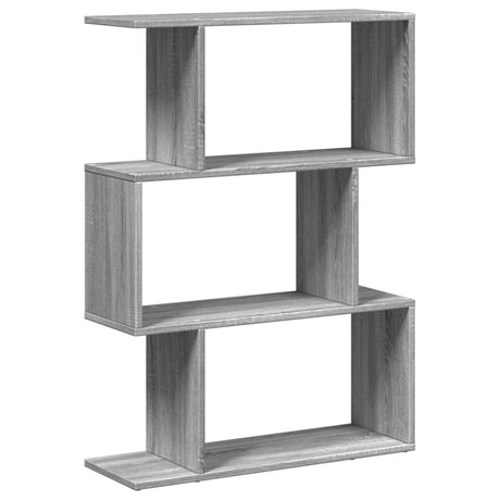 Vidaxl kamerscherm boekenkast 3-laags 70x24x97 cm hout grijs sonoma