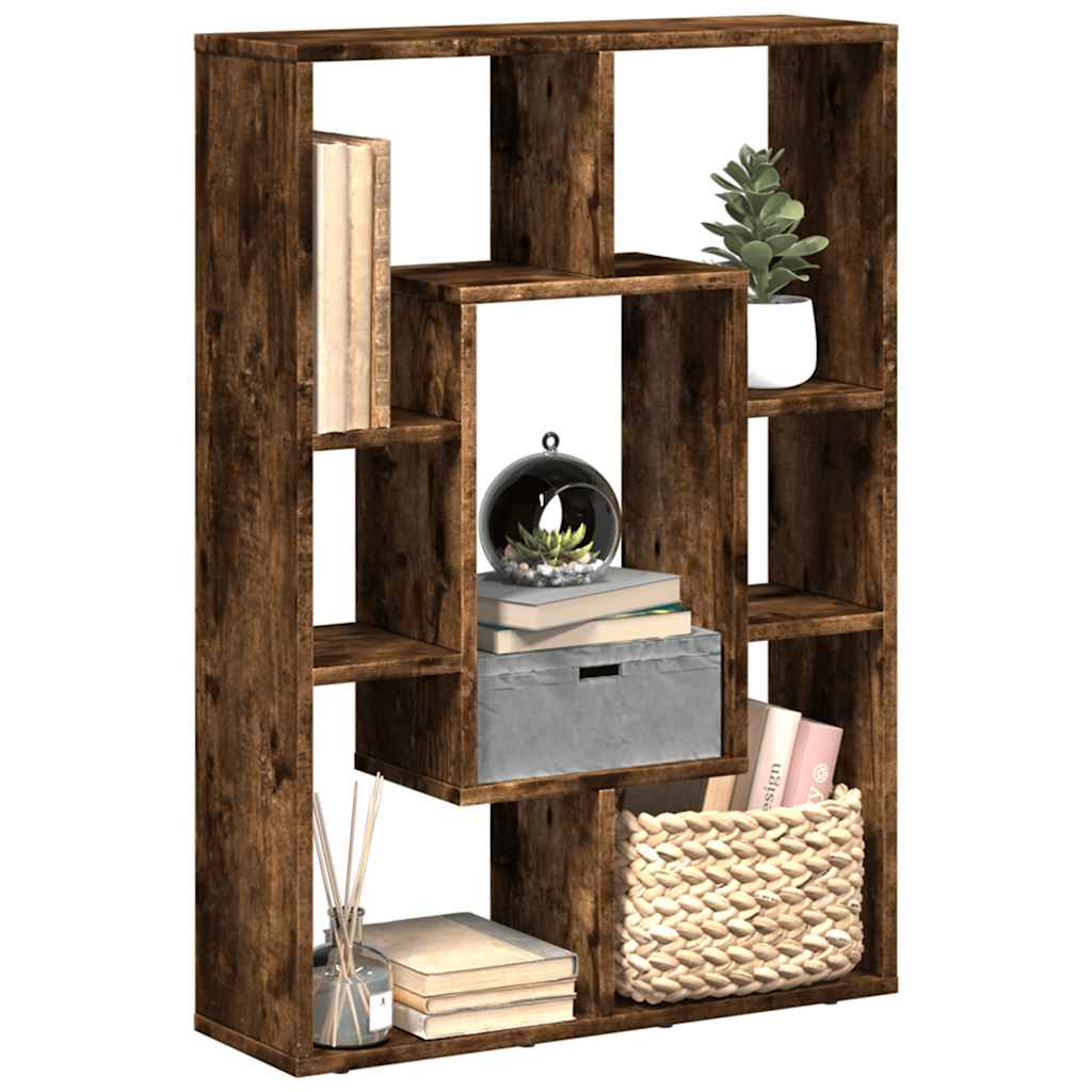 Vidaxl boekenkast 63x20x90 cm bewerkt hout gerookt eikenkleurig