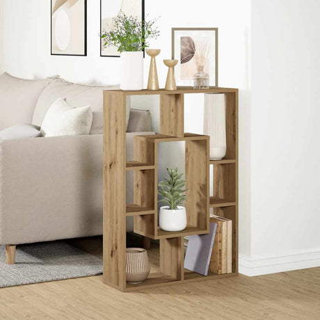 Vidaxl boekenkast 63x20x90 cm bewerkt hout artisanaal eikenkleurig