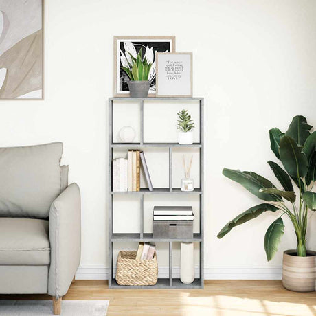 Vidaxl boekenkast 60x20x120,5 cm bewerkt hout betongrijs