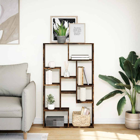 Vidaxl boekenkast 72x20x120,5 cm bewerkt hout gerookt eikenkleurig