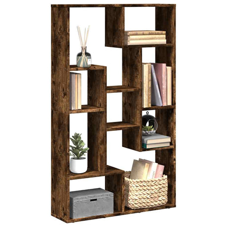 Vidaxl boekenkast 72x20x120,5 cm bewerkt hout gerookt eikenkleurig