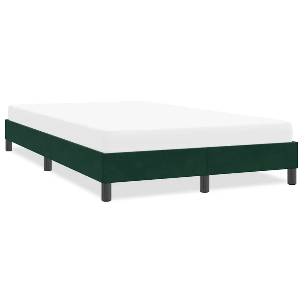 Vidaxl bedframe zonder matras 120x210 cm fluweel donkergroen