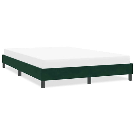 Vidaxl bedframe zonder matras 160x210 cm fluweel donkergroen