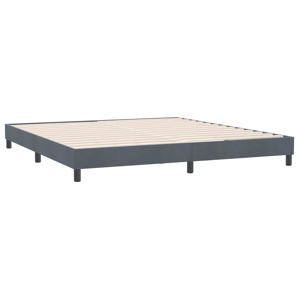 Vidaxl bedframe zonder matras 180x210 cm fluweel donkergrijs