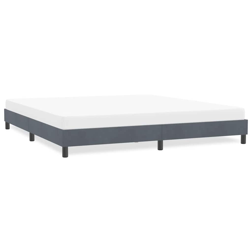 Vidaxl bedframe zonder matras 180x210 cm fluweel donkergrijs