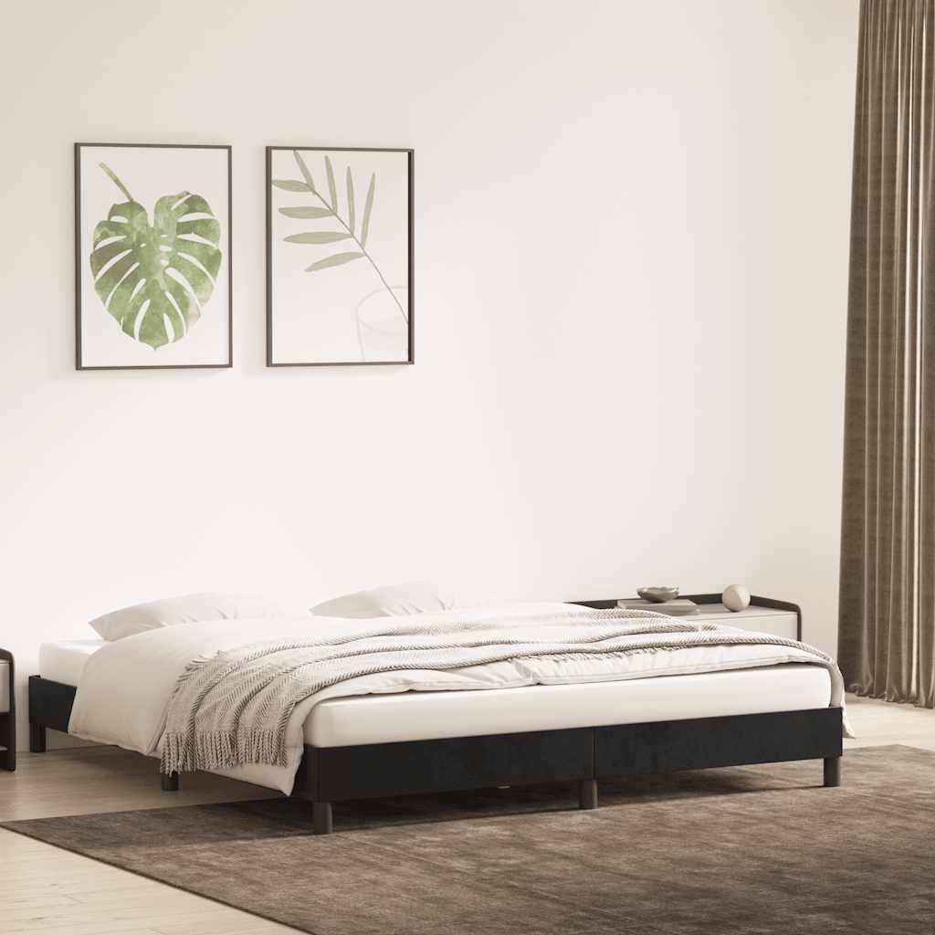 Vidaxl bedframe zonder matras 180x210 cm fluweel zwart
