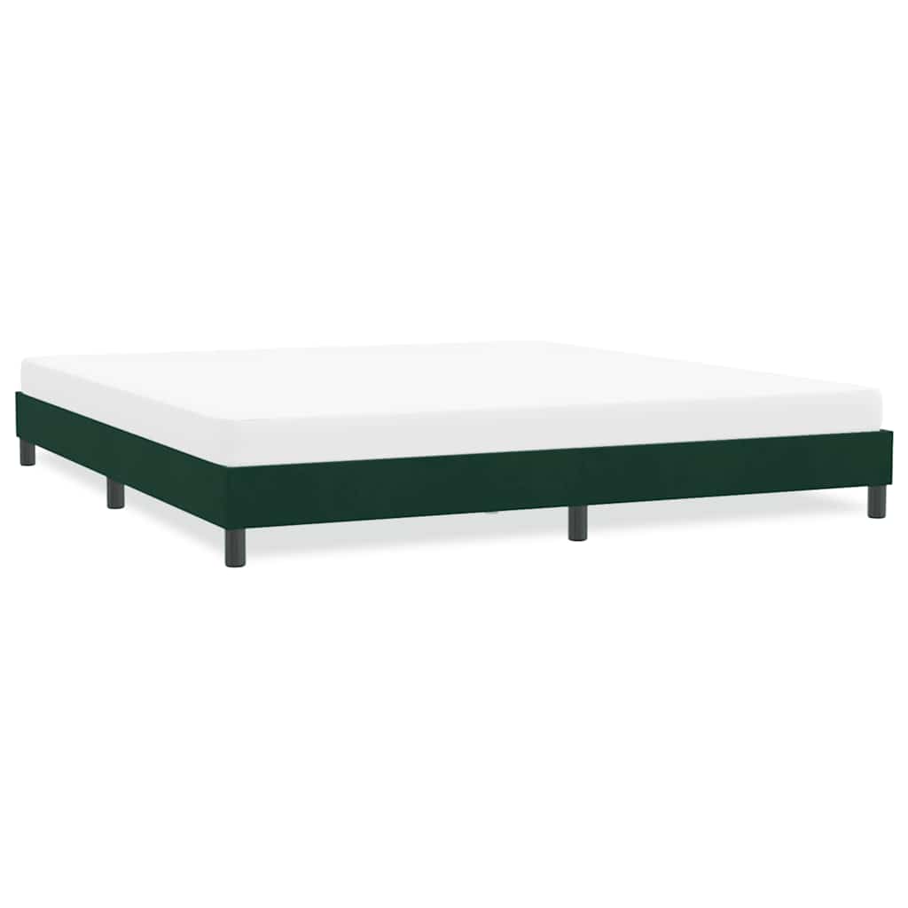 Vidaxl bedframe zonder matras 180x210 cm fluweel donkergroen