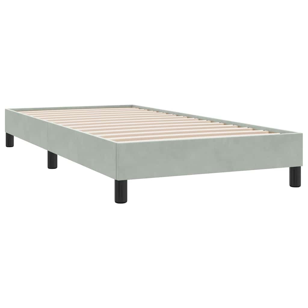 Vidaxl bedframe zonder matras 80x220 cm fluweel lichtgrijs