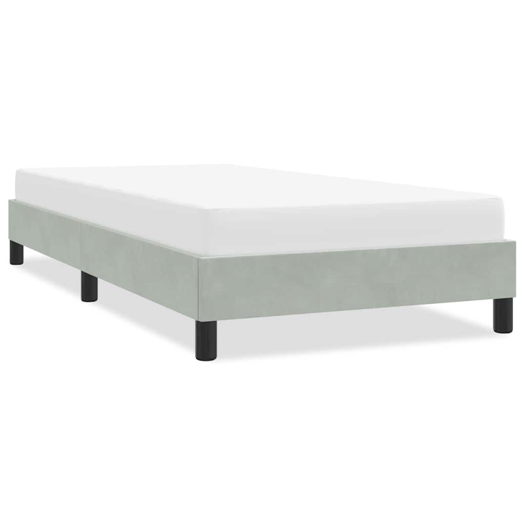 Vidaxl bedframe zonder matras 80x220 cm fluweel lichtgrijs