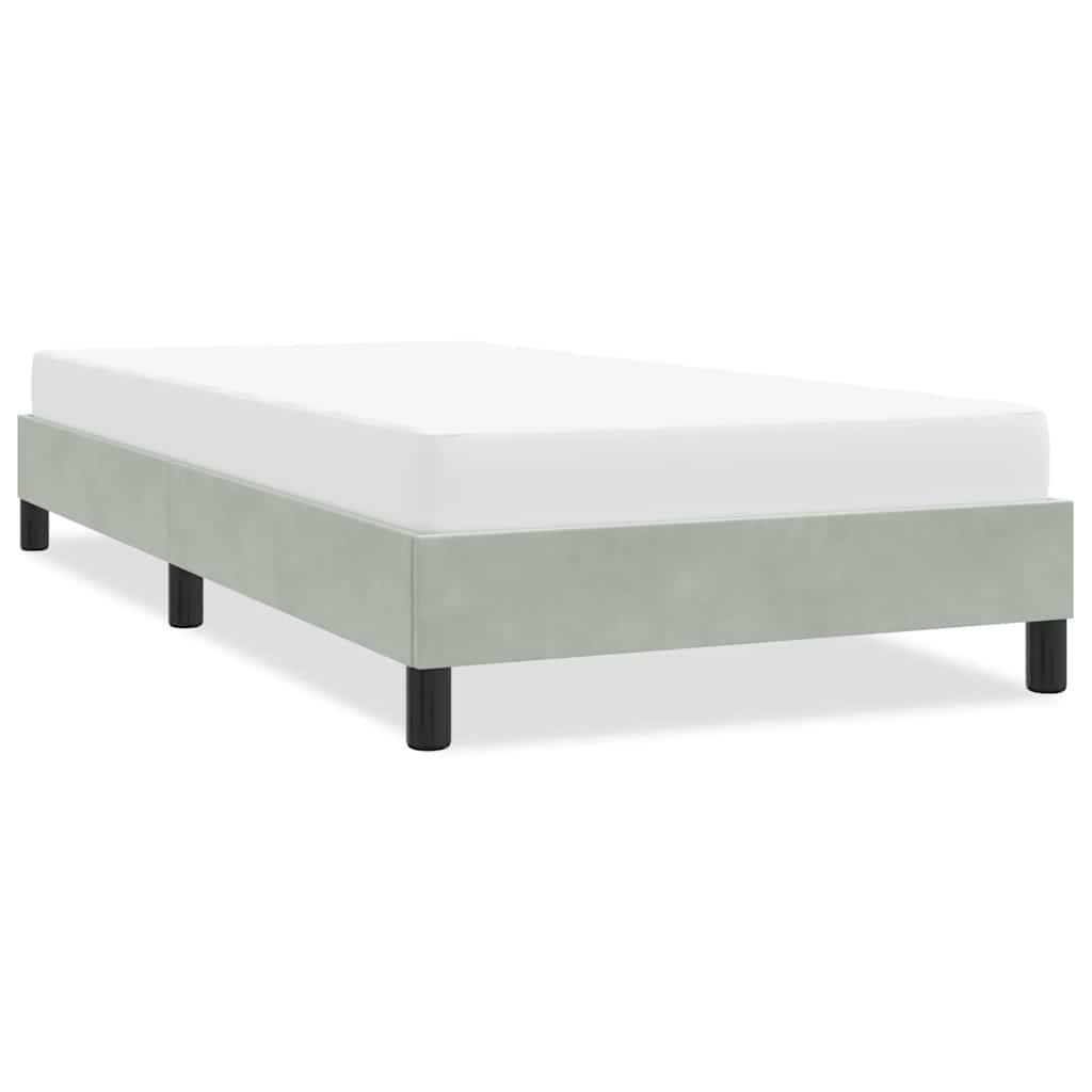 Vidaxl bedframe zonder matras 100x220 cm fluweel lichtgrijs