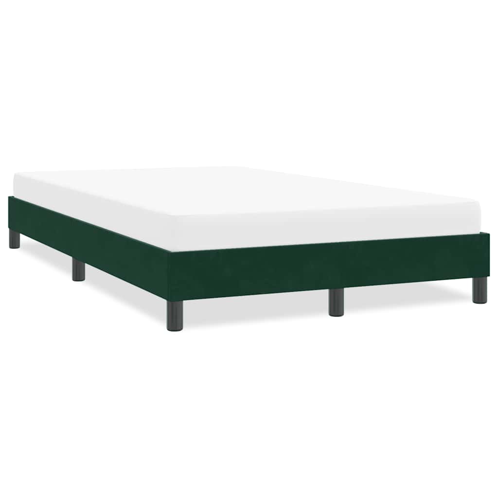 Vidaxl bedframe zonder matras 120x220 cm fluweel donkergroen
