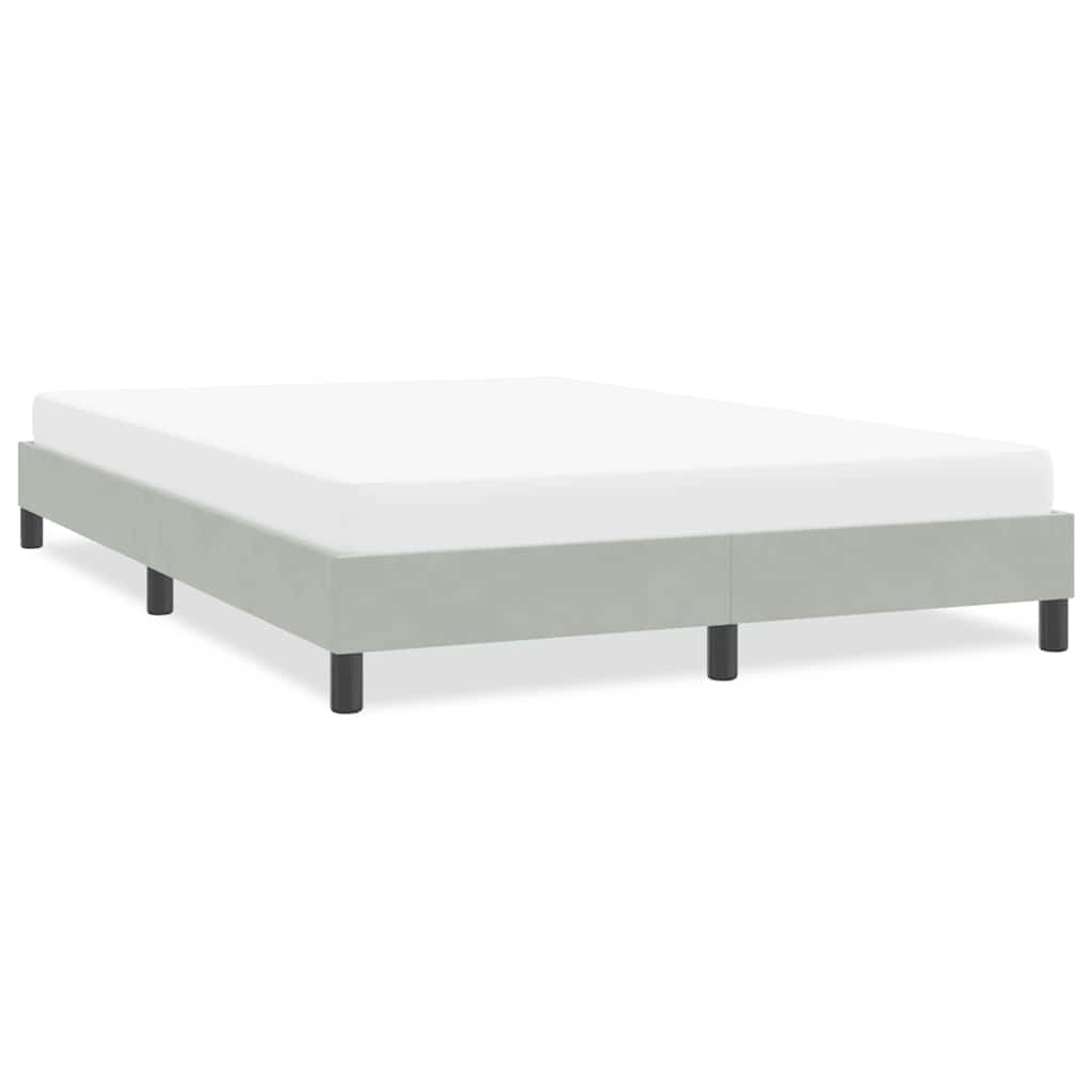 Vidaxl bedframe zonder matras 160x220 cm fluweel lichtgrijs