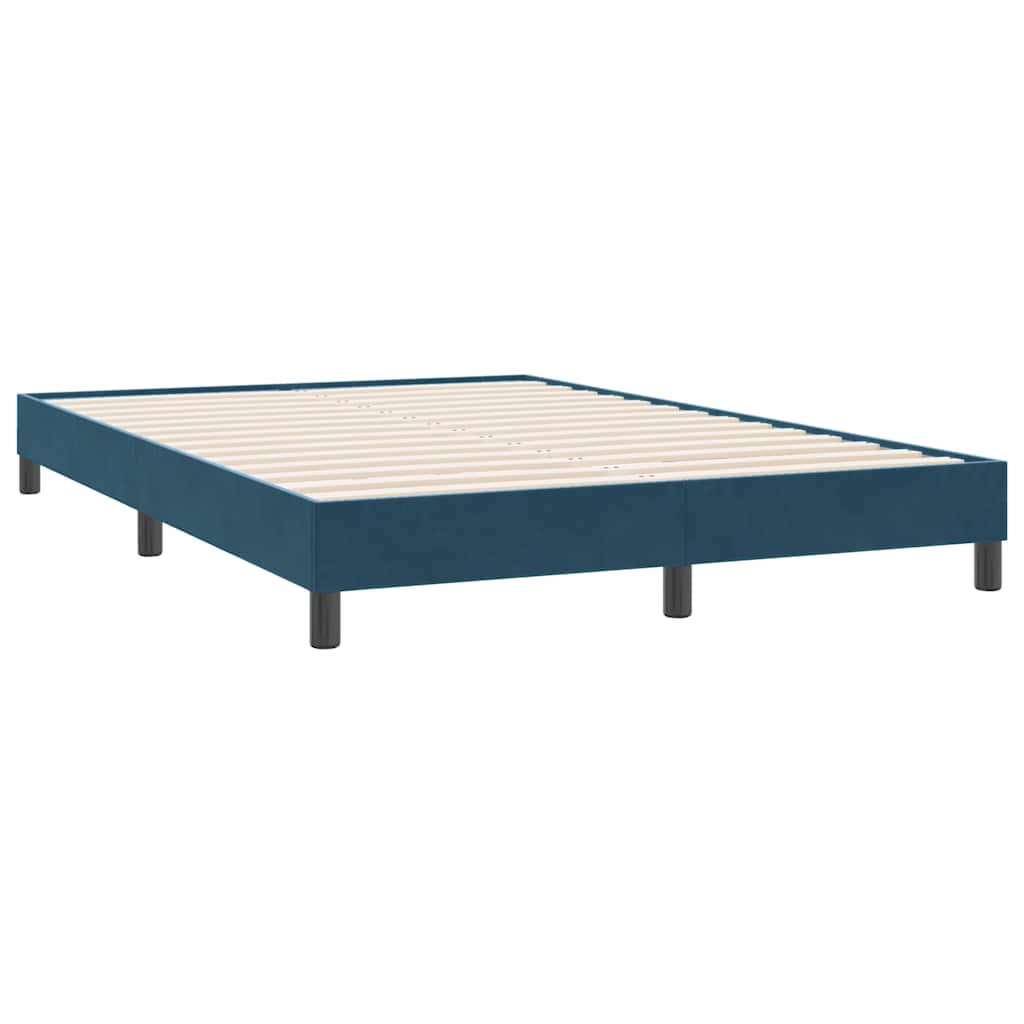 Vidaxl bedframe zonder matras 160x220 cm fluweel donkerblauw