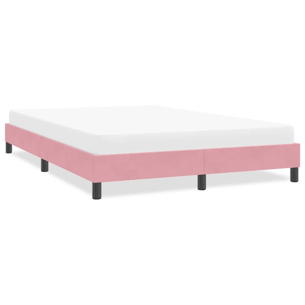 Vidaxl bedframe zonder matras 160x220 cm fluweel roze