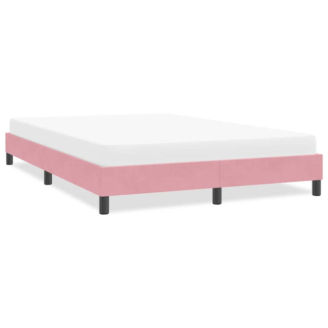 Vidaxl bedframe zonder matras 160x220 cm fluweel roze