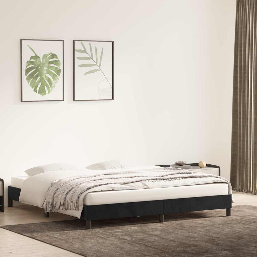 Vidaxl bedframe zonder matras 180x220 cm fluweel zwart