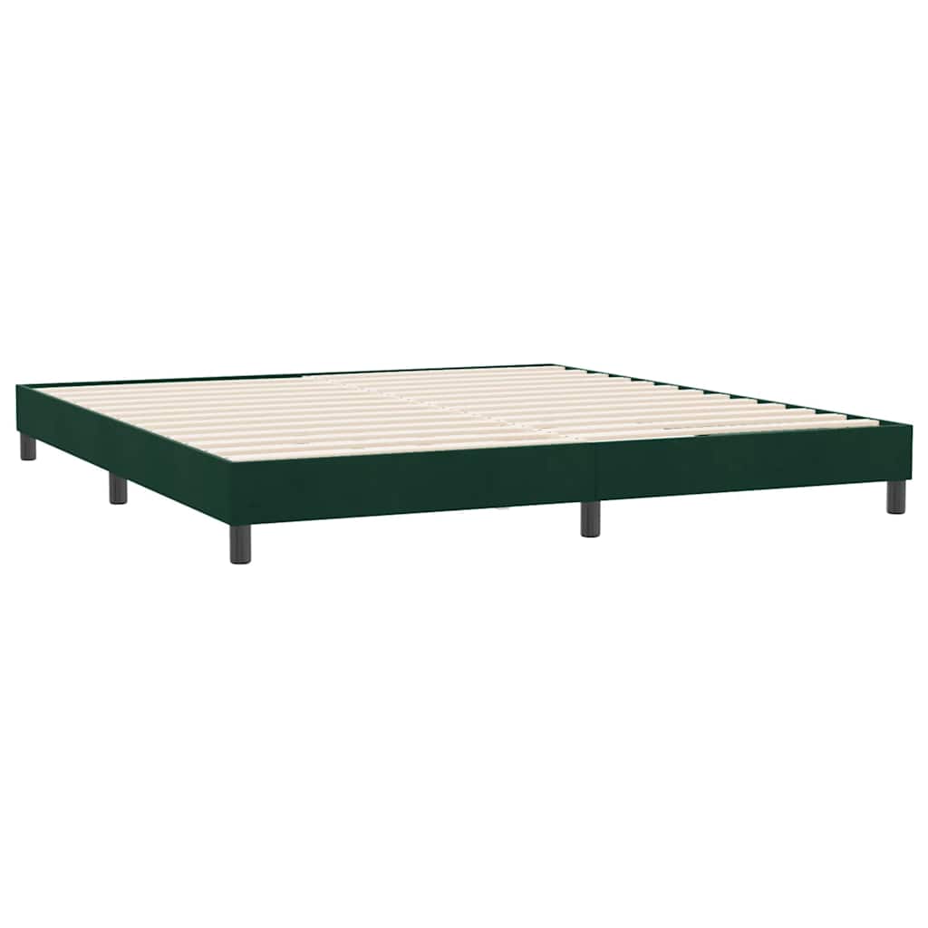 Vidaxl bedframe zonder matras 180x220 cm fluweel donkergroen