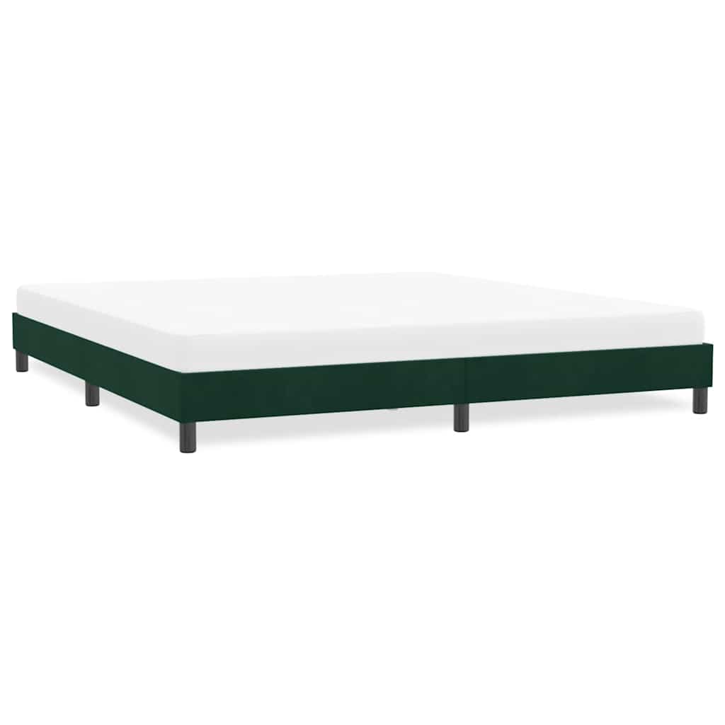 Vidaxl bedframe zonder matras 180x220 cm fluweel donkergroen