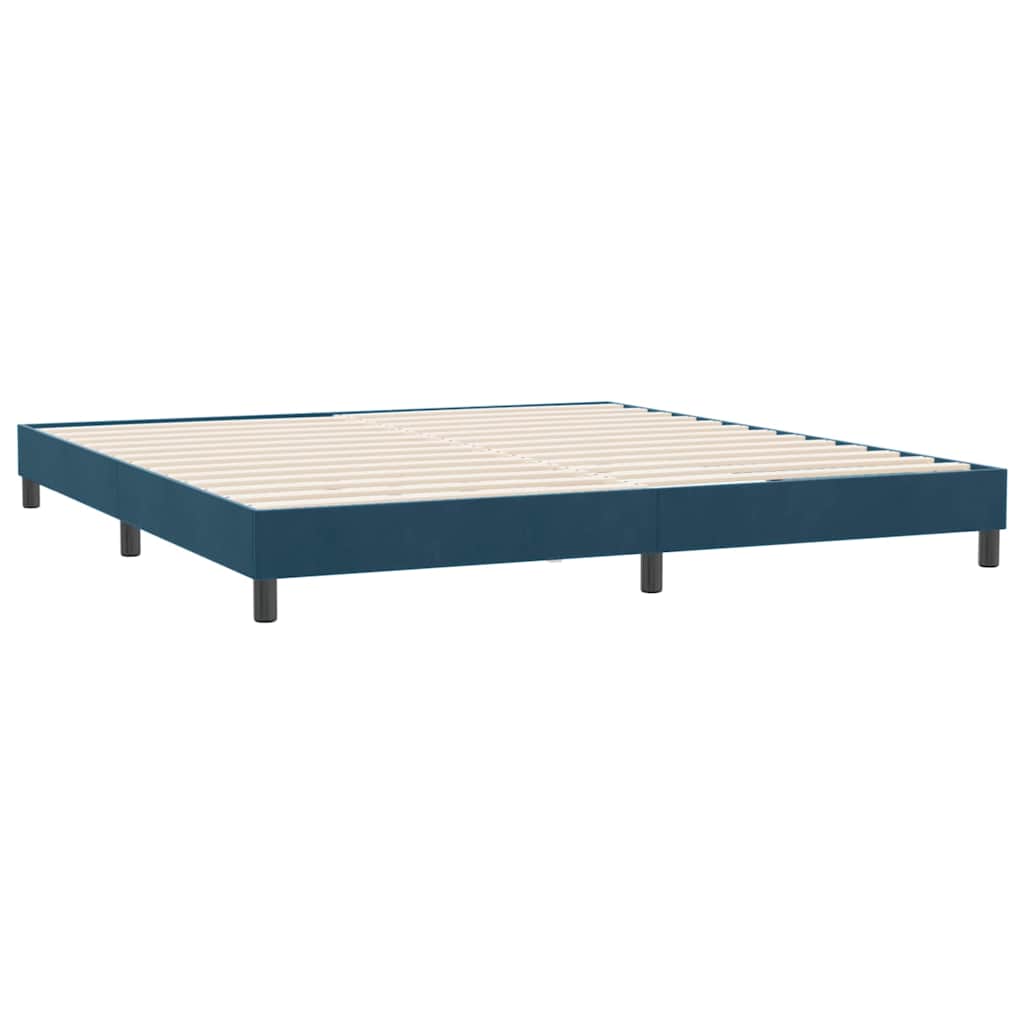 Vidaxl bedframe zonder matras 180x220 cm fluweel donkerblauw