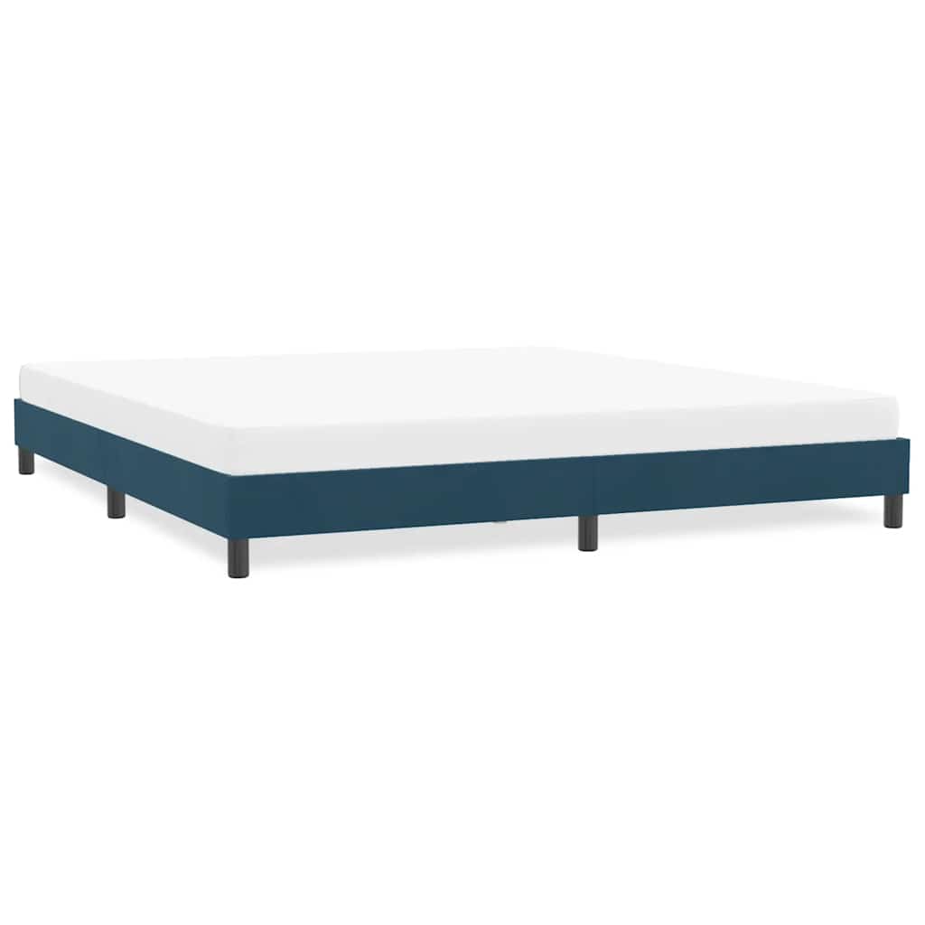 Vidaxl bedframe zonder matras 180x220 cm fluweel donkerblauw