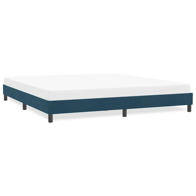 Vidaxl bedframe zonder matras 180x220 cm fluweel donkerblauw