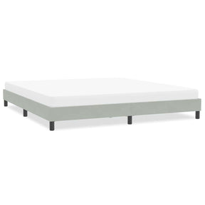 Vidaxl bedframe zonder matras 200x220 cm fluweel lichtgrijs