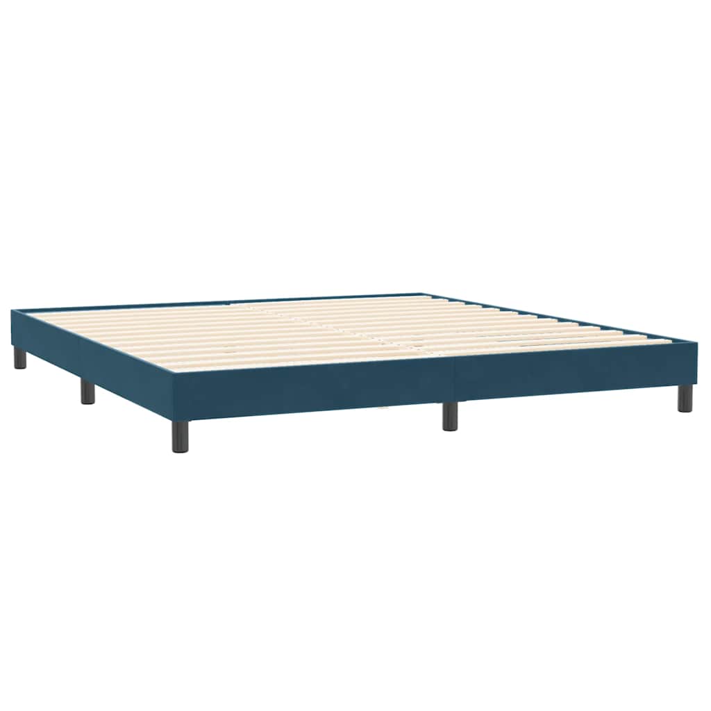 Vidaxl bedframe zonder matras 200x220 cm fluweel donkerblauw