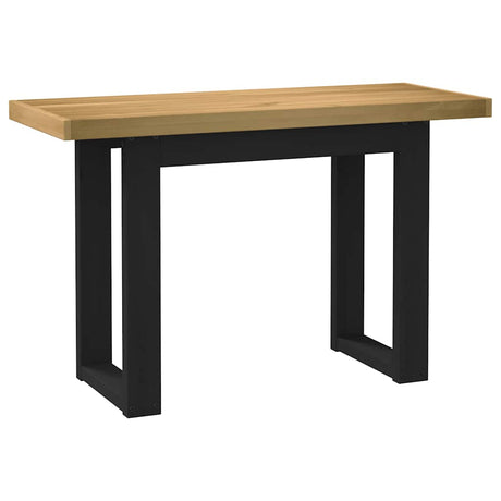Vidaxl bureau noain u-vormige poten 120x50x75 cm massief hout