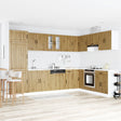 Vidaxl wastafel onderkast lucca 2 st artisan eiken bewerkt hout