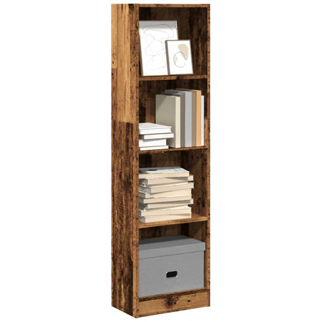 Vidaxl boekenkast 40x24x143 cm bewerkt hout oud houtkleurig