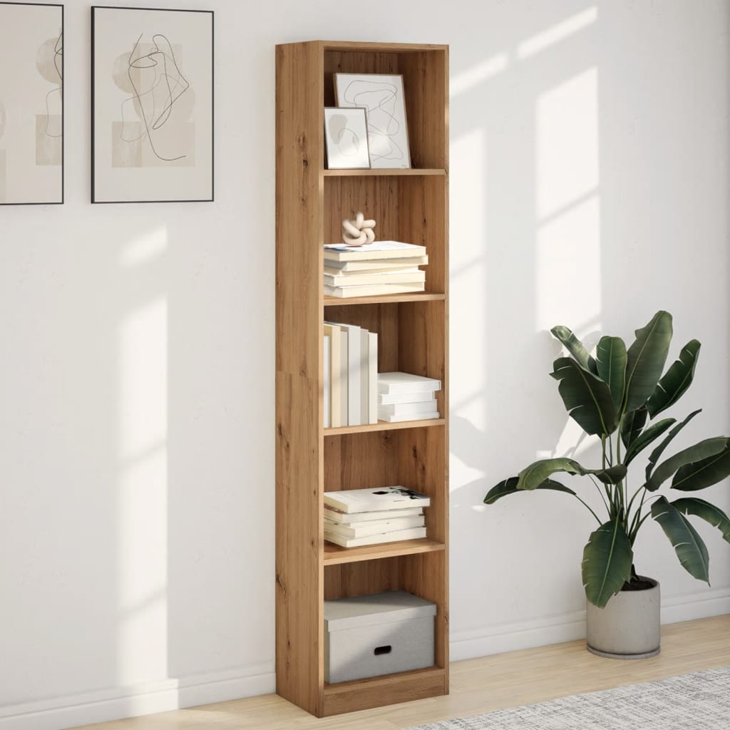 Vidaxl boekenkast artisian oak 40x24x176 cm bewerkt hout