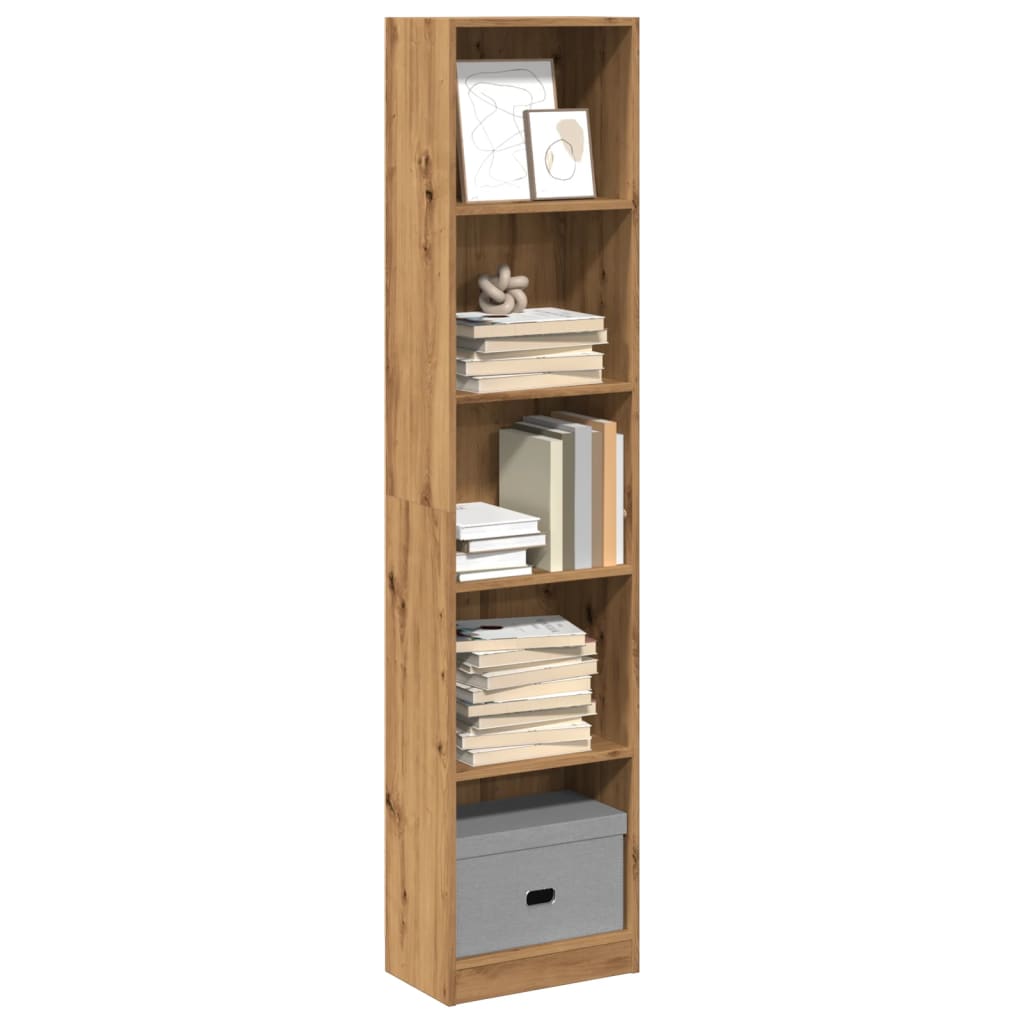 Vidaxl boekenkast artisian oak 40x24x176 cm bewerkt hout