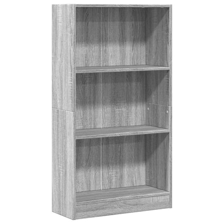 Vidaxl boekenkast 60x24x109 cm bewerkt hout grijs sonoma eikenkleurig