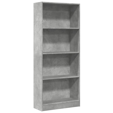 Vidaxl boekenkast 60x24x143 cm bewerkt hout betongrijs