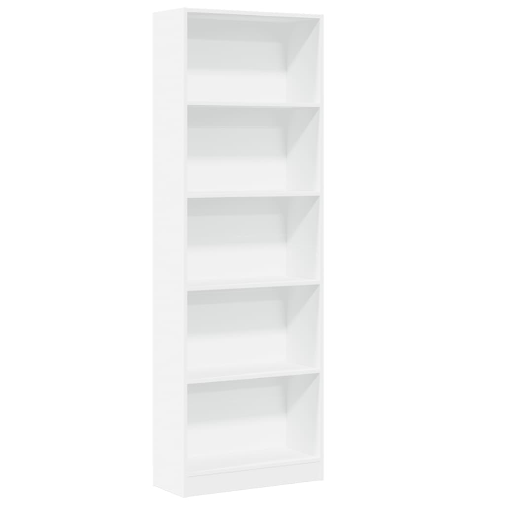 Vidaxl boekenkast wit 60x24x176 cm bewerkt hout