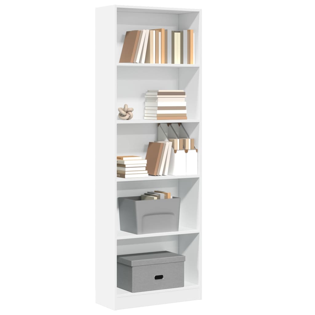 Vidaxl boekenkast wit 60x24x176 cm bewerkt hout
