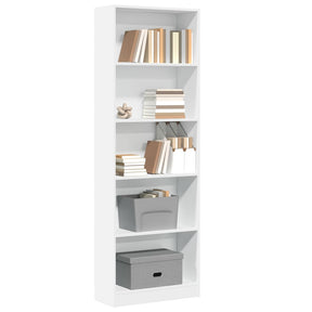Vidaxl boekenkast wit 60x24x176 cm bewerkt hout