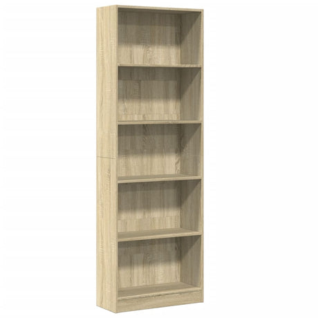 Vidaxl boekenkast 60x24x176 cm bewerkt hout sonoma eikenkleurig