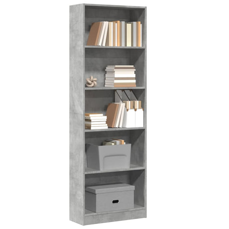 Vidaxl boekenkast 60x24x176 cm bewerkt hout betongrijs