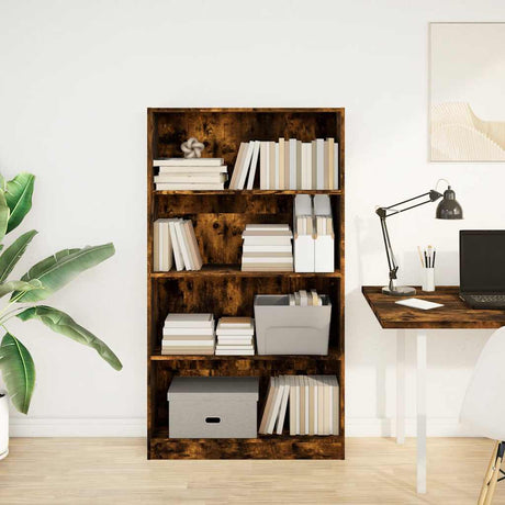 Vidaxl boekenkast 80x24x143 cm bewerkt hout gerookt eikenkleurig