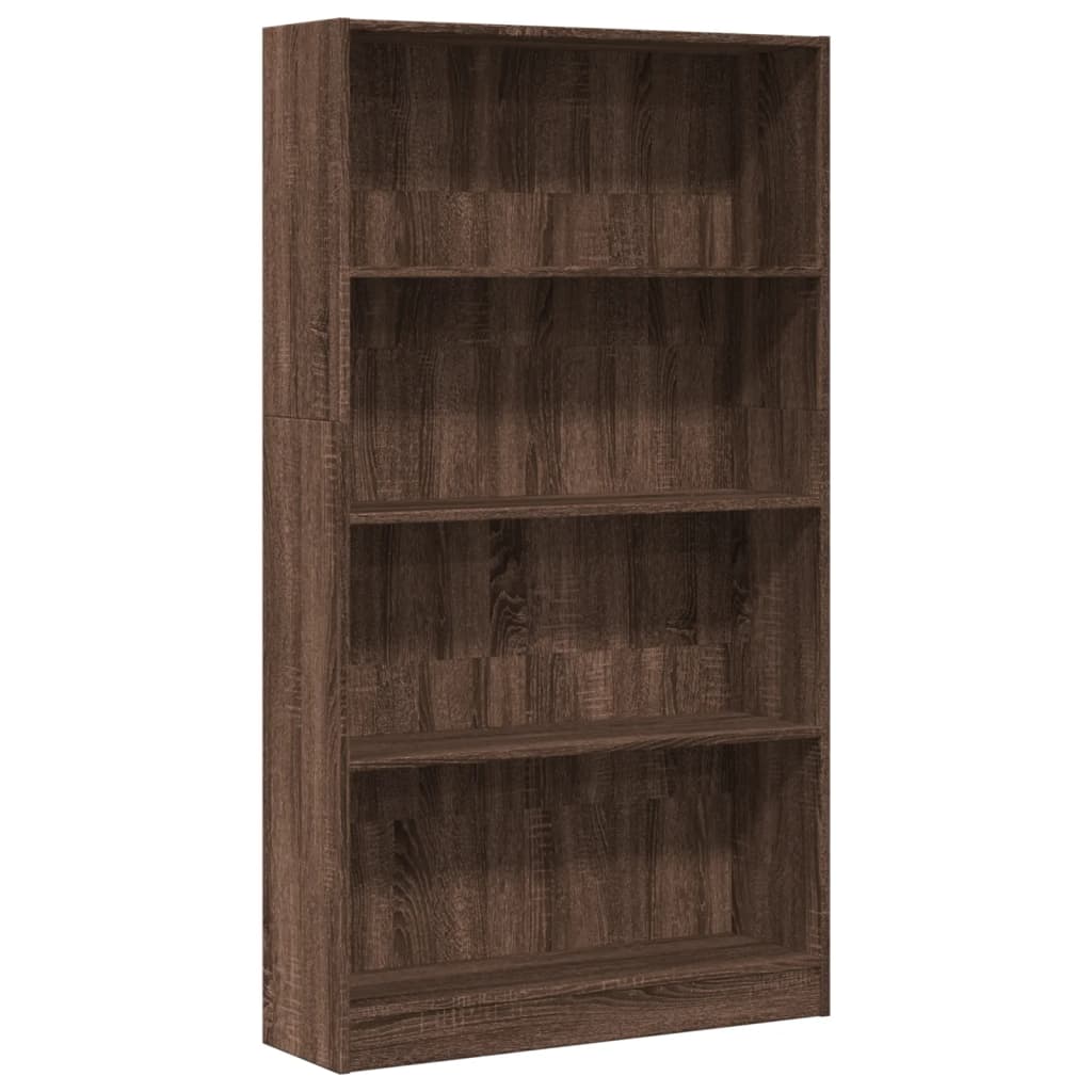 Vidaxl boekenkast 80x24x143 cm bewerkt hout bruin eikenkleurig