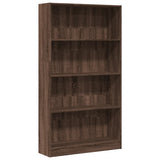 Vidaxl boekenkast 80x24x143 cm bewerkt hout bruin eikenkleurig