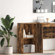 Vidaxl boekenkast 40x30x77 cm bewerkt hout gerookt eikenkleurig