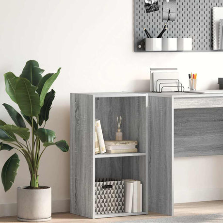 Vidaxl boekenkast 40x30x77 cm bewerkt hout grijs sonoma eikenkleurig