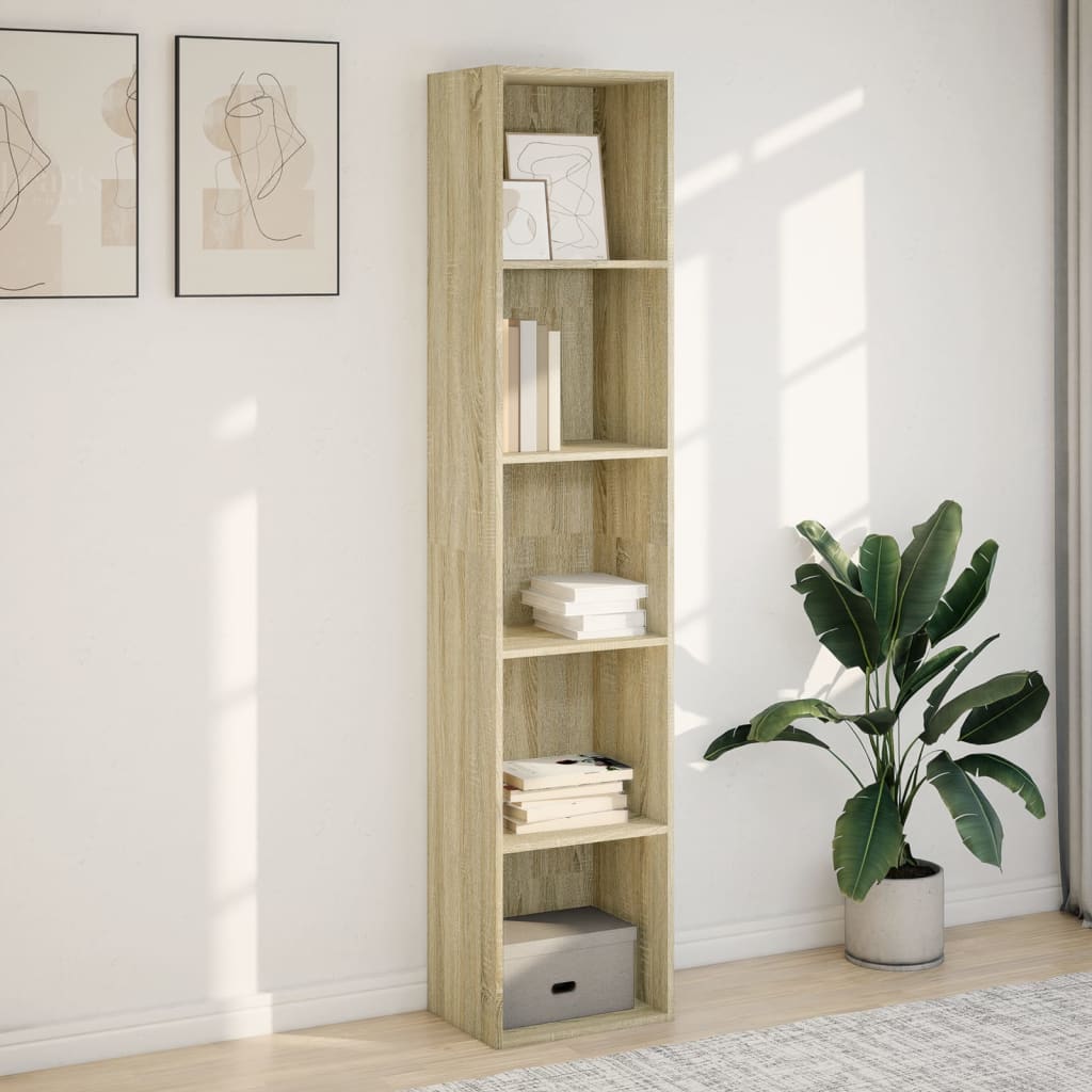 Vidaxl boekenkast 40x30x189 cm bewerkt hout sonoma eikenkleurig
