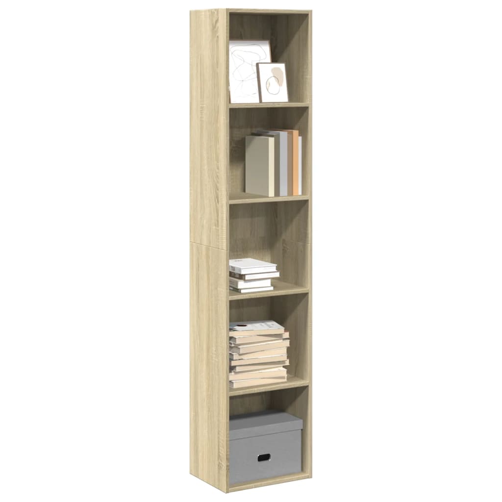 Vidaxl boekenkast 40x30x189 cm bewerkt hout sonoma eikenkleurig