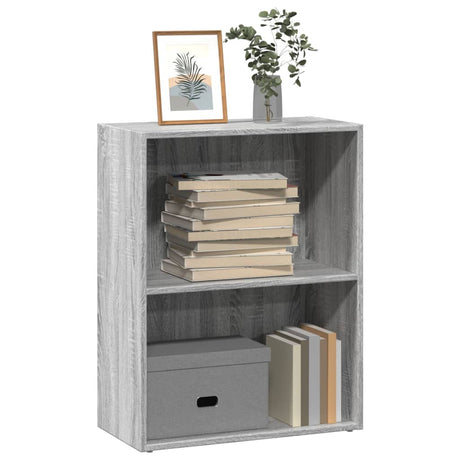 Vidaxl boekenkast 60x30x77 cm bewerkt hout grijs sonoma eikenkleurig