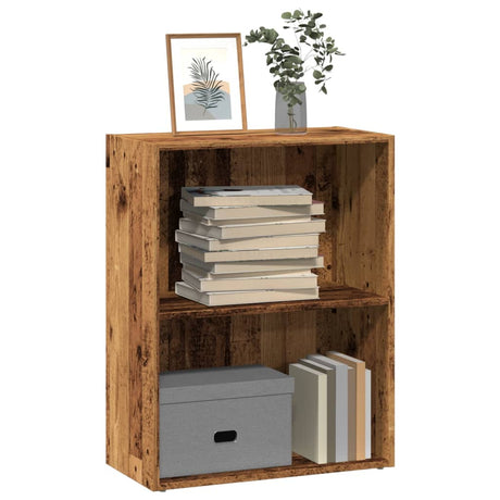 Vidaxl boekenkast 60x30x77 cm bewerkt hout oud houtkleurig